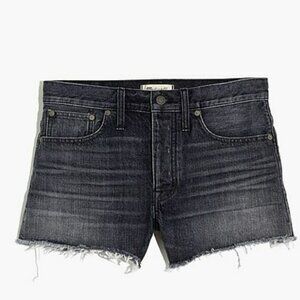 Madewell Relaxed Denim Shorts in Calverley Wash sz 25 AJ243 black EUC